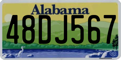 AL license plate 48DJ567