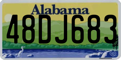 AL license plate 48DJ683