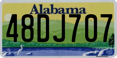 AL license plate 48DJ707