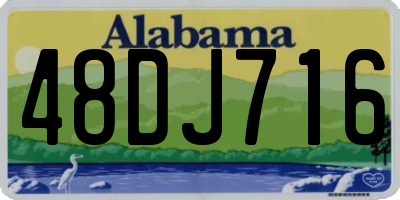 AL license plate 48DJ716