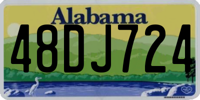 AL license plate 48DJ724