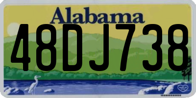 AL license plate 48DJ738