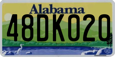 AL license plate 48DK020