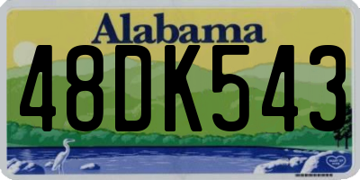 AL license plate 48DK543