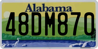 AL license plate 48DM870