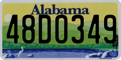 AL license plate 48DO349