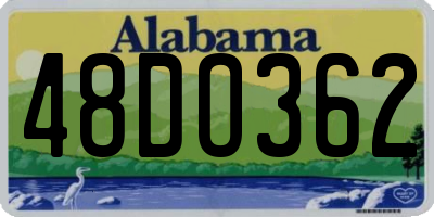 AL license plate 48DO362