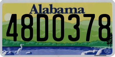 AL license plate 48DO378