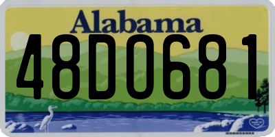 AL license plate 48DO681