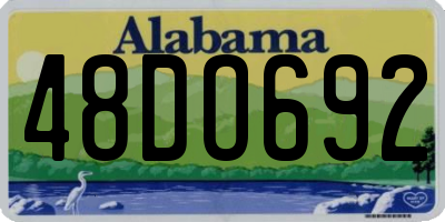 AL license plate 48DO692