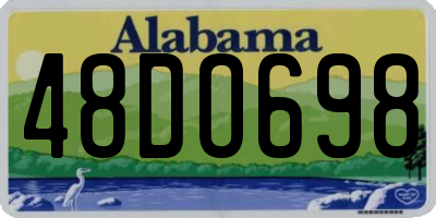 AL license plate 48DO698