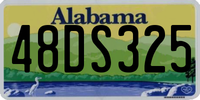 AL license plate 48DS325