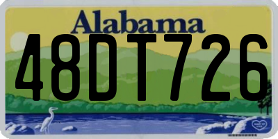 AL license plate 48DT726