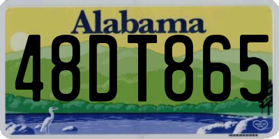 AL license plate 48DT865