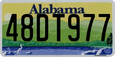 AL license plate 48DT977