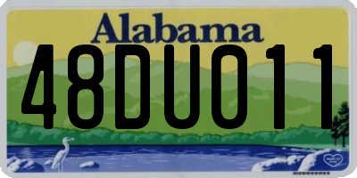 AL license plate 48DU011