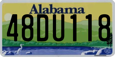 AL license plate 48DU118