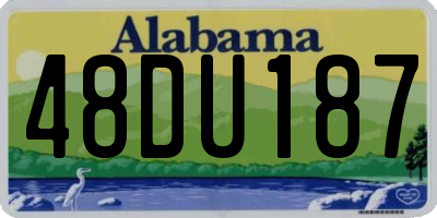 AL license plate 48DU187