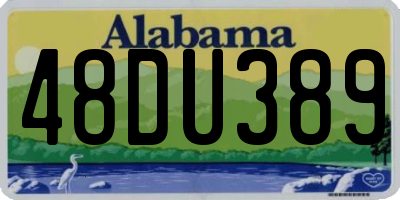 AL license plate 48DU389