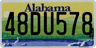 AL license plate 48DU578