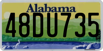 AL license plate 48DU735