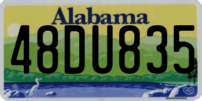 AL license plate 48DU835