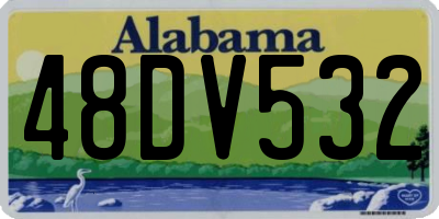 AL license plate 48DV532