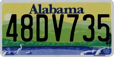 AL license plate 48DV735