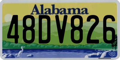 AL license plate 48DV826