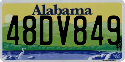 AL license plate 48DV849