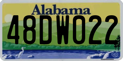 AL license plate 48DW022