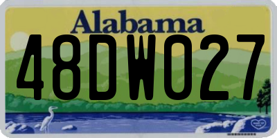 AL license plate 48DW027