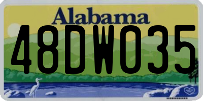 AL license plate 48DW035