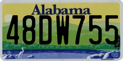 AL license plate 48DW755