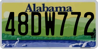 AL license plate 48DW772