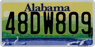 AL license plate 48DW809