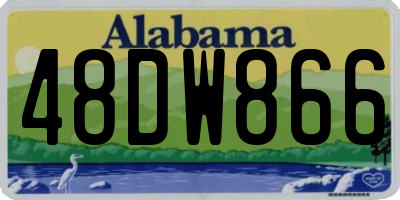 AL license plate 48DW866