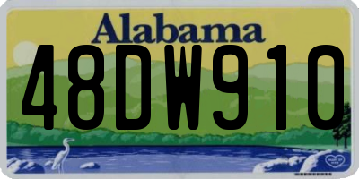 AL license plate 48DW910