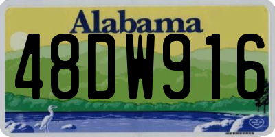 AL license plate 48DW916