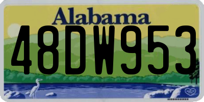 AL license plate 48DW953