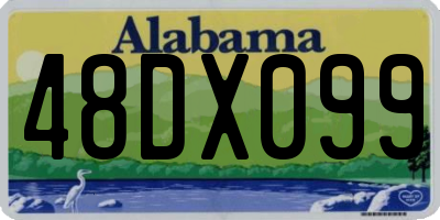 AL license plate 48DX099