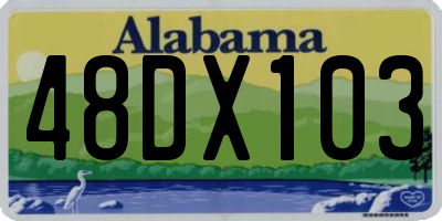 AL license plate 48DX103