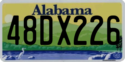 AL license plate 48DX226