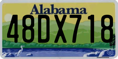 AL license plate 48DX718