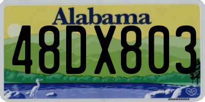 AL license plate 48DX803