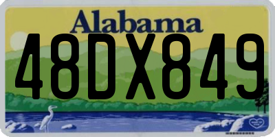 AL license plate 48DX849