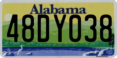 AL license plate 48DY038