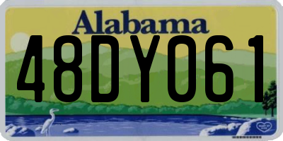 AL license plate 48DY061