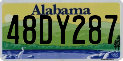 AL license plate 48DY287