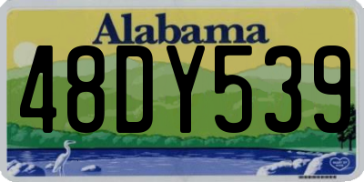 AL license plate 48DY539